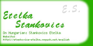 etelka stankovics business card